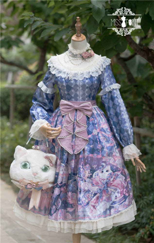 Miss Point ~ Elizabeth Meow ~ Daily Wear Lolita OP/JSK -Custom-tailor Available