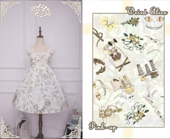 Weird Alice~ Lolita Printed JSK -Custom-tailor Pre-order  Closed
