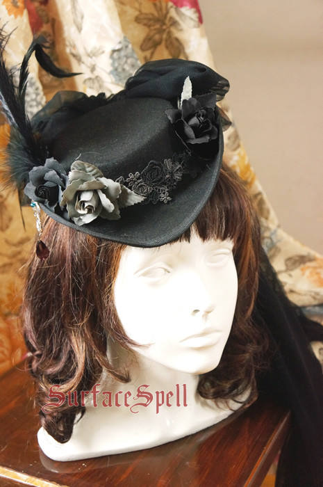 Surface Spell Lady in Black Vintage Wool Hat