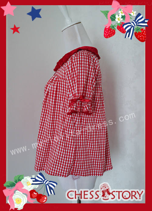 Chess Story Sweet Ice Cherry Lolita JSK and Shirt Set