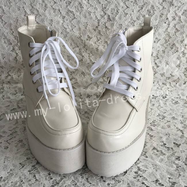 Sweet Matte White Lolita High Platform
