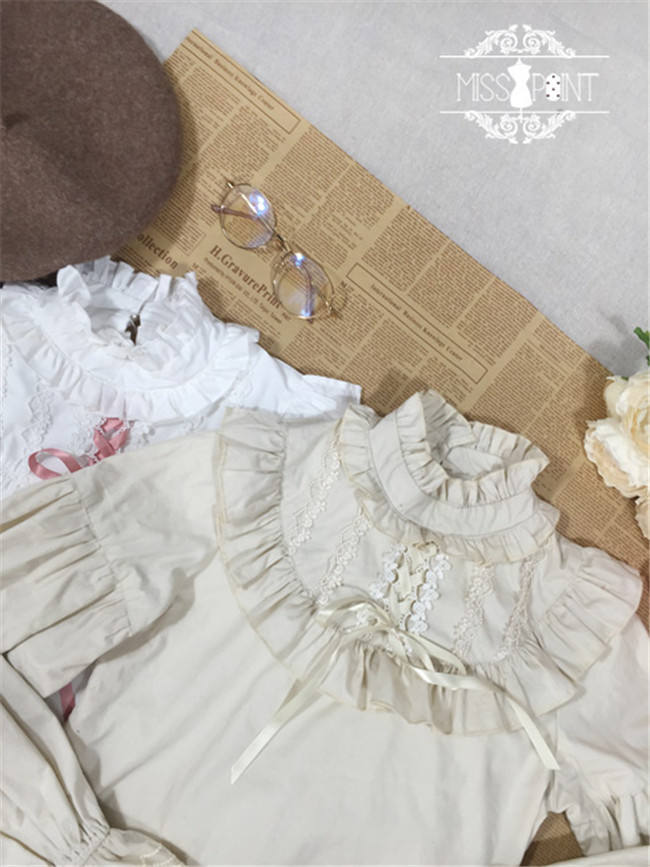 Bisque Doll- Vintage Lolita Blouse Custom Tailor Available