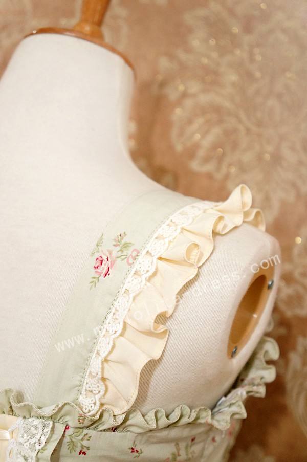 Elegant Sweet Lolita Jumper Dress with Flower Prints