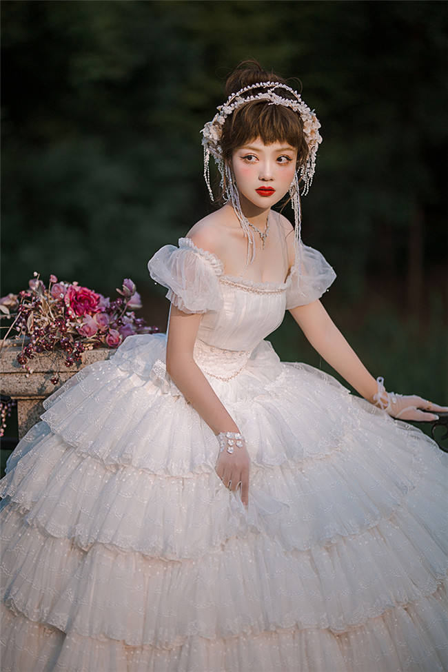 Moon Lover ~ Elegant Lolita OP Bridal Design -Pre-order
