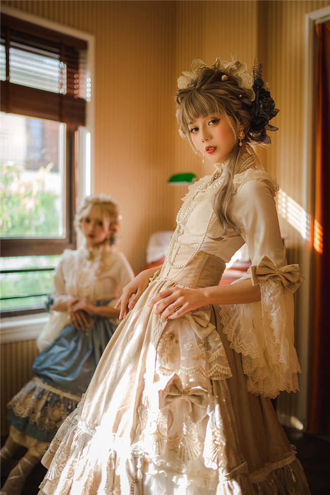 Miss Point ~ Elizabeth~ Elegant Lolita Fishbone Skirt Tea Party Version -Custom Tailor Available