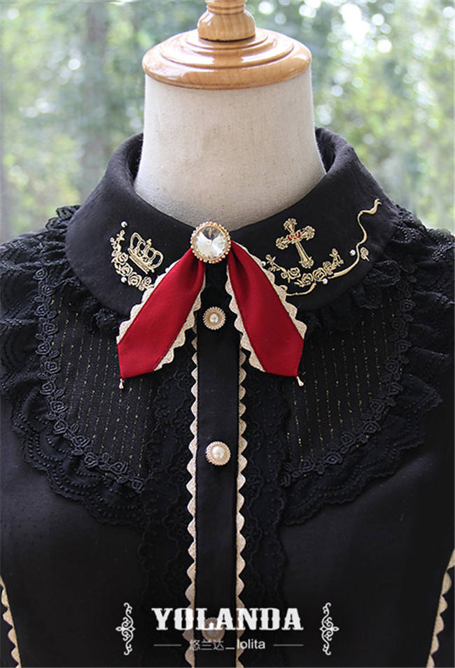 Yolanda -Benny's Herbology- College Style Lolita Embroidery Blouse