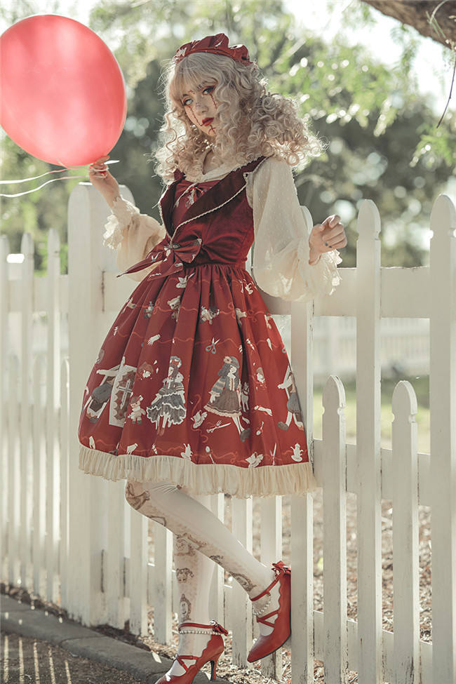 Infanta Broken Doll Fake Two Pieces Lolita JSK -Ready Made