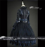 Lingxi Lolita ~Blood Hunt Dark Gothic JSK -Pre-order