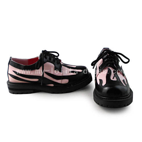Pink with Black Gothic Shoes