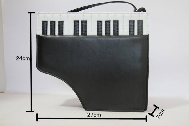 Sweet Piano Shape Black Lolita Messenger Bag
