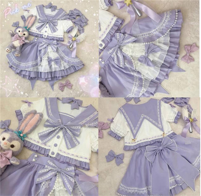 Rising Star ~Sweet Sailor Lolita Top+Skirt Set - In Stock