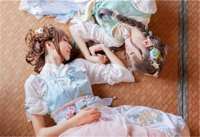 The Inlaid Harp ~Qi Lolita JSK Dress With Overskirt
