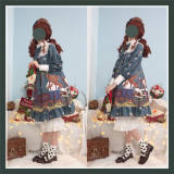 The Detective Bear~ Sweet Lolita OP Dress -Ready Made