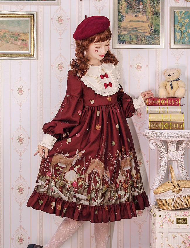 Cheese Cocoa Sweet Lolita Long Sleeves OP