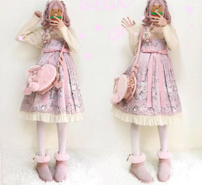 Repair of Love/Star~ Sweet Lolita Fur Hand Bag/Cross-body Bag