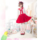 Sweet Sailor Style Knitted OP Dress -Pre-order Closed