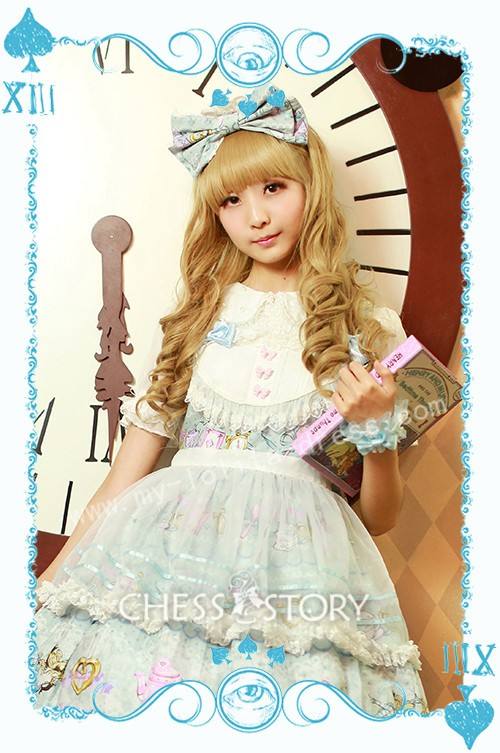 Chess Story Alice's Mad Tea Party Sweet Lolita Jumper Dress