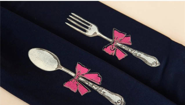 Mu Fish Knife and Forks Lolita Tights