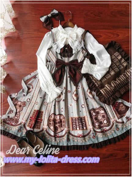 Valentine's Chocolate~ Sweet Lolita OP/JSK -Ready Made