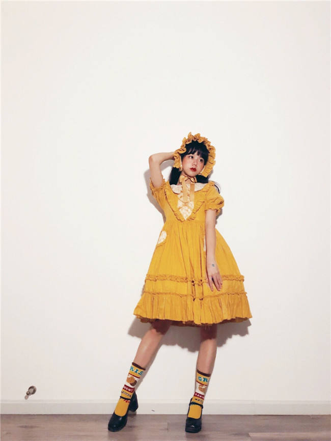Peach Heart~ Sweet Lolita Short Sleeves OP -Pre-order Closed