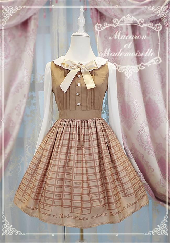 Chess Story -Macaron et Mademoiselle-Lolita Long Sleeves OP Dress