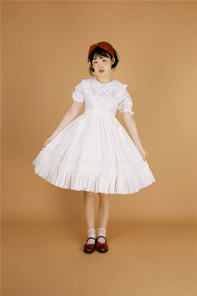 Peach Heart~ Sweet Lolita Short Sleeves OP -Pre-order Closed