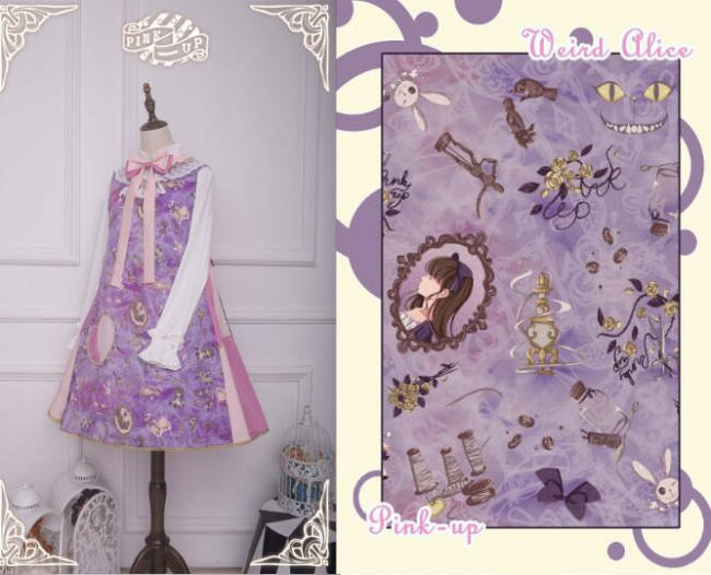 Weird Alice~ Lolita Printed JSK -Custom-tailor Pre-order  Closed