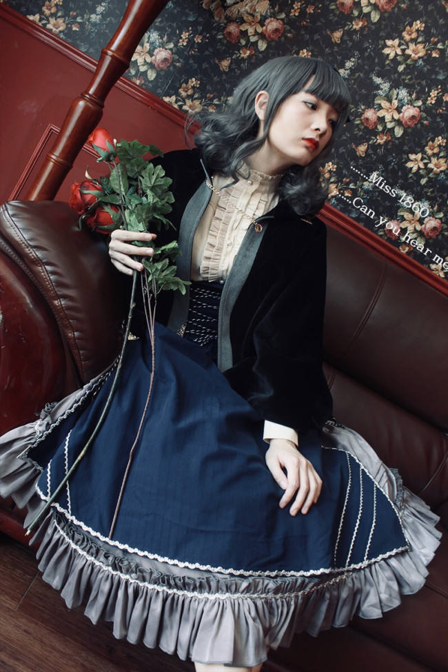 MISS 1860~ Vintage Lolita Cape+Skirt+Corset+Blouse -out
