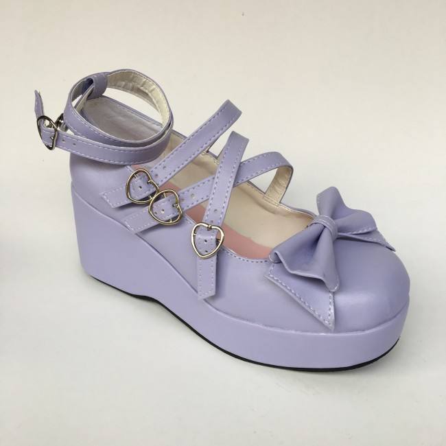 Black High Platform Lolita Shoes