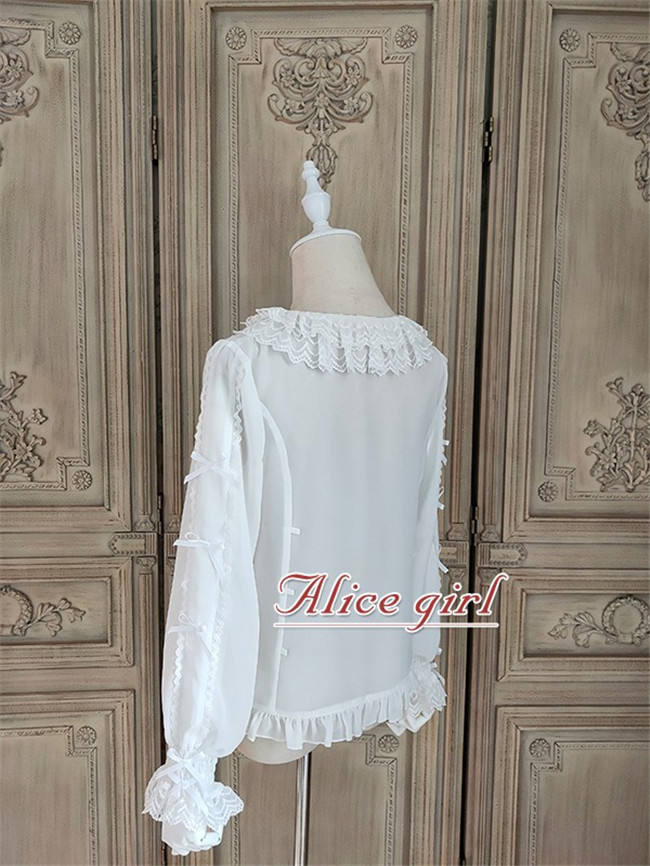 Alice Girl ~The Kitty's Tea Party Lolita Blouse -Pre-order