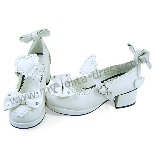 Bows Hearts Girls Lolita Shoes