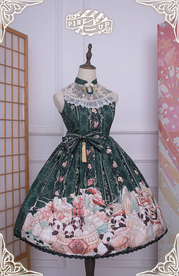 Panda ~Classic Qi Lolita JSK Dress Version I -Ready Made