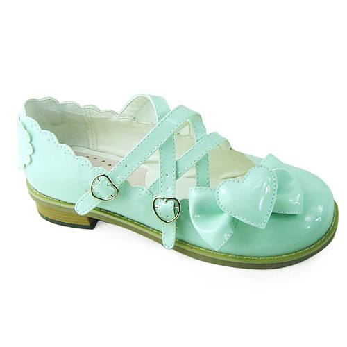 Mint Low Heels Lolita Princess Shoes