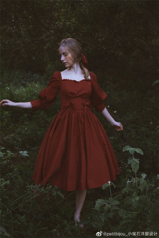 Gem Manor ~Elegant Vintage Lolita OP -Apricot L Size In Stock