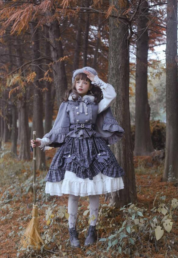 Little Red Riding Hood~ Classic Lolita Fish-bone Skirt + Blouse+Cape-Pre-order Closed
