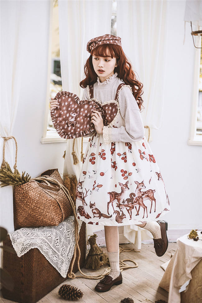 Berries Deer~ Sweet Lolita OP/JSK -Pre-order Closed