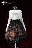 Gothic Black Printed Chiffon High Waist Lolita Skirt