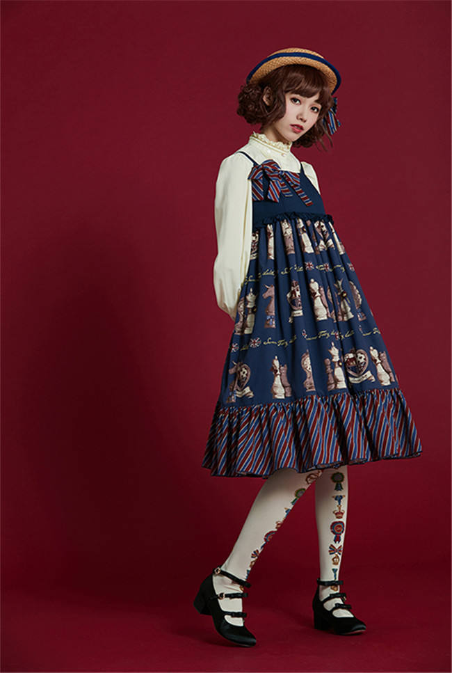 Checkers~ Sweet Printed JSK Dress -out