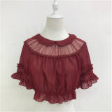 Cusand~Petals collar short sleeves Lolita  inner blouse-Pre order Closed
