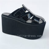 Silver Lolita Platform Sandals with White Sole - Color changeable