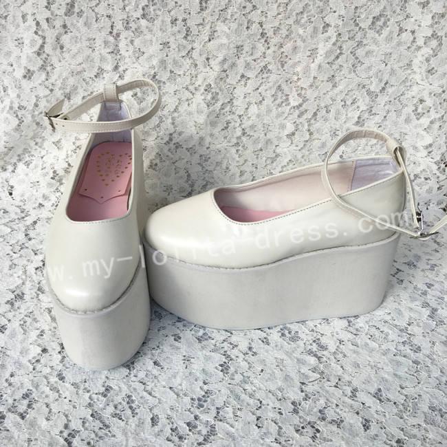 Lady's Sweet Cream White Lolita High Platform