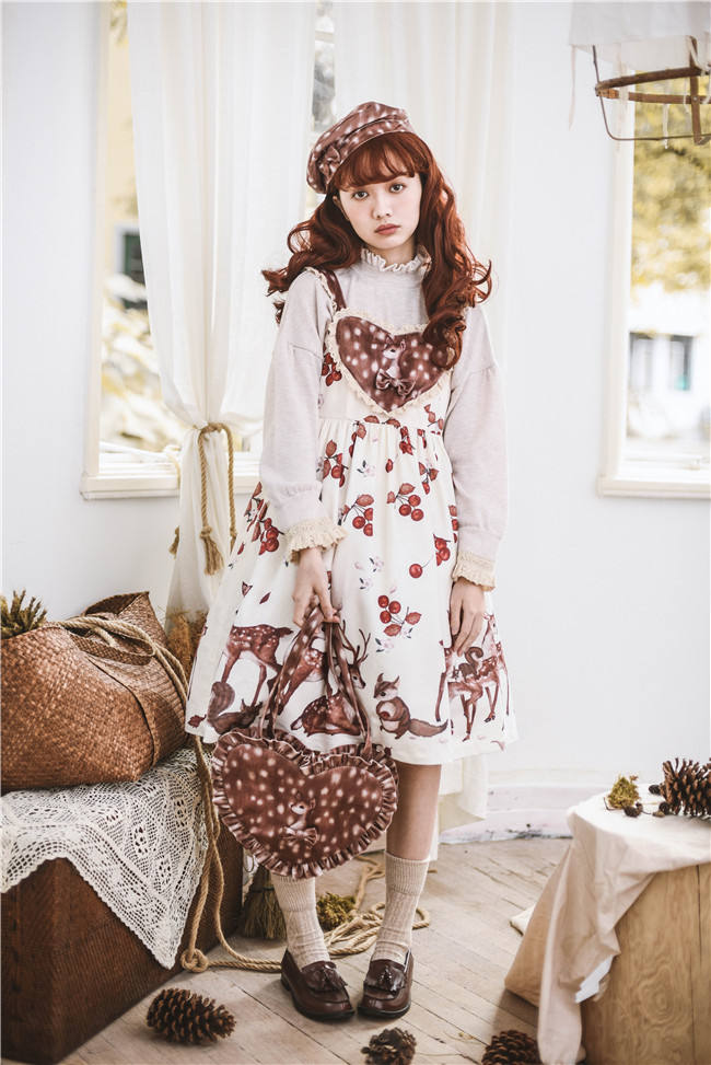 Berries Deer~ Sweet Lolita OP/JSK -Pre-order Closed