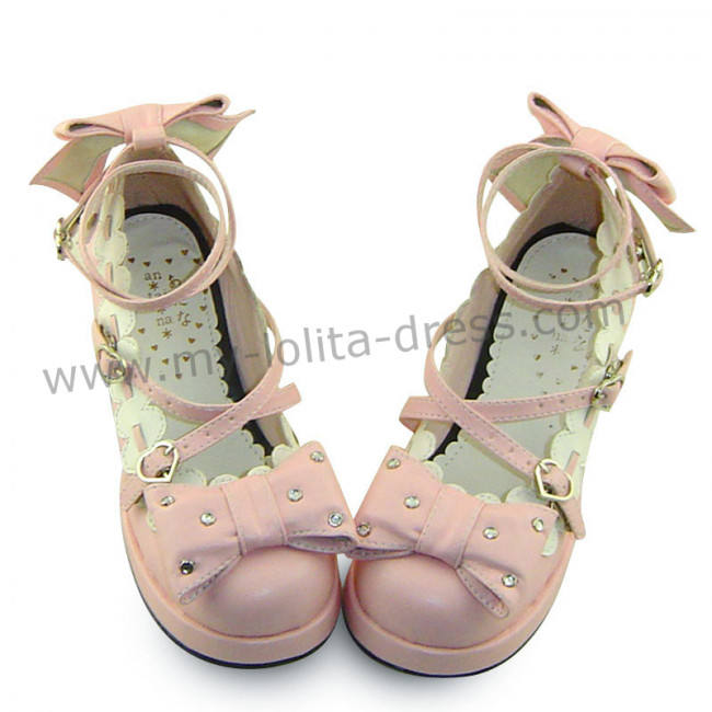 Golden Bows Cute Girls Shoes