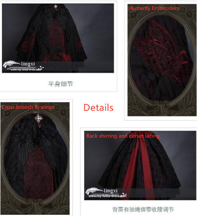 Odile~ Gothic Embroidery Lolita JSK Dress - Pre-order