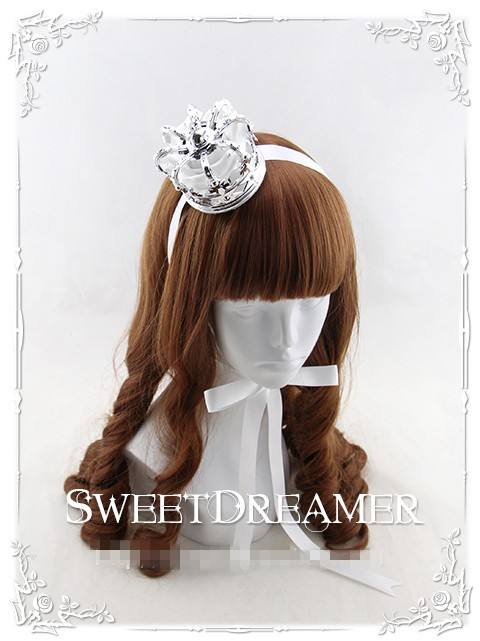 Sweet Dreamer Gold/Silver Rose Little Crown Lolita Headdress