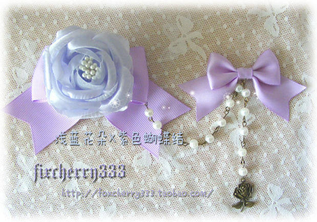 Sweet Rose and Bow Hairpin Set -In Stock