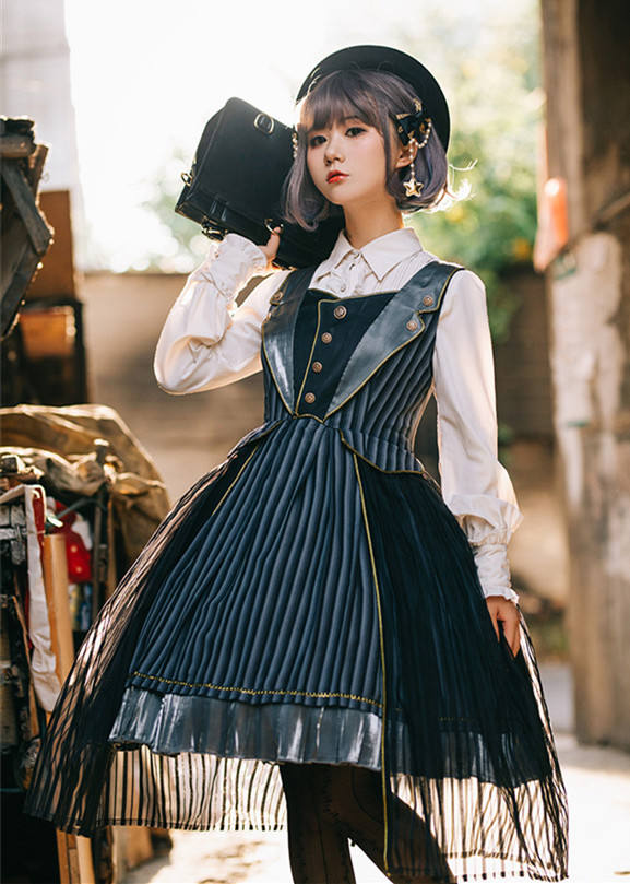 Rabbit Teeth ~The Girl Who Skip Class Lolita Dress Black L In Stock