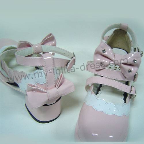 Pink White Cute Lolita Shoes