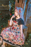 Dark Ruby ~Twin Alice~ Lolita Jumper Dress  - Closed