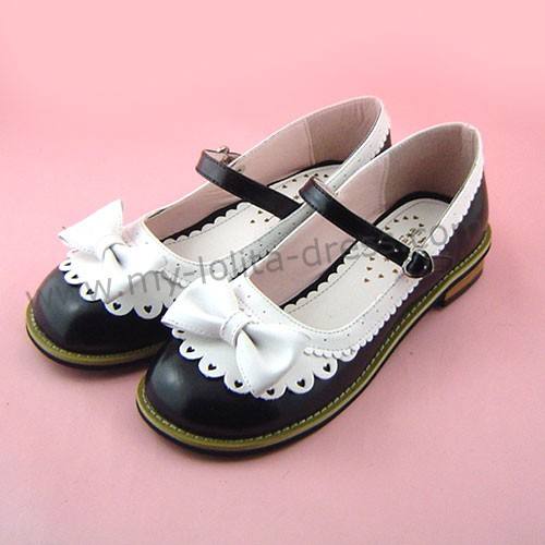Pretty Bow Flower Flat Heel Lolita Shoes